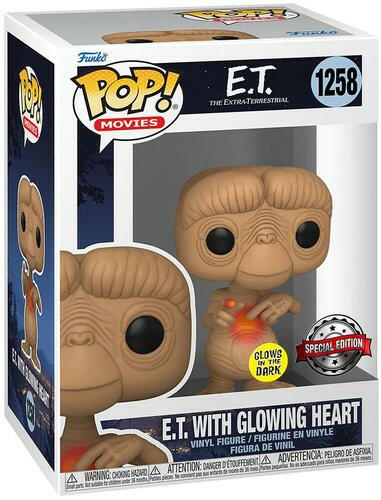 Funko Pop! Movies 1258 E.T. 40th Anniversary E.T. with Heart (Glow-in-the-Dark) 9cm Funko