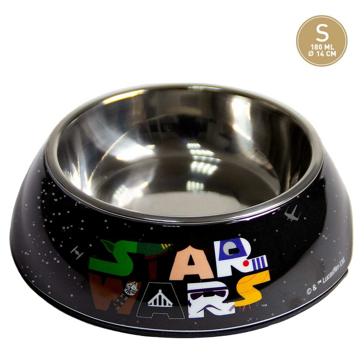 Futternapf für Hunde Katzen Star Wars Melamine 180 ml Schwarz Metall