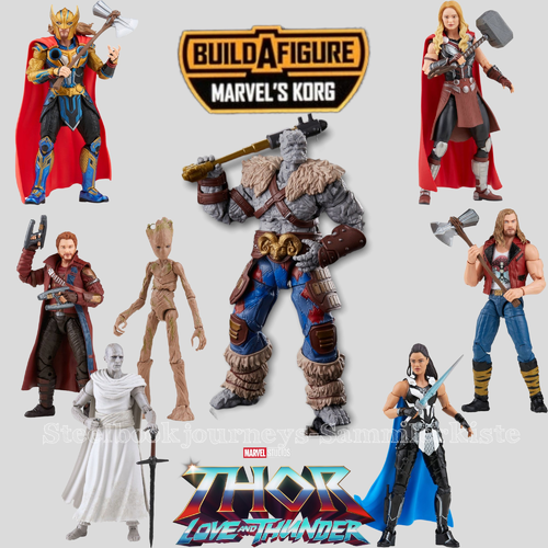 Marvel Legends Thor: Love & Thunder BAF: Korg Wave Komplett Set (7Stück) Hasbro