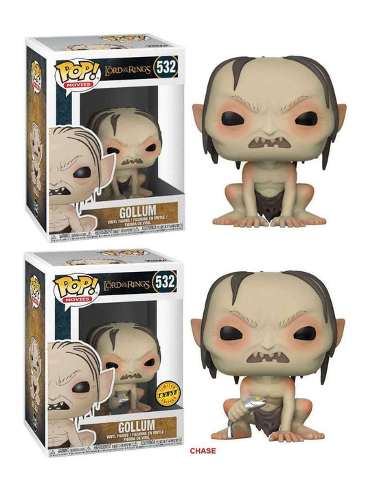 Funko Pop! Movies Lord of the Rings 532 Gollum Chase Bundle Set - Toy-Storage