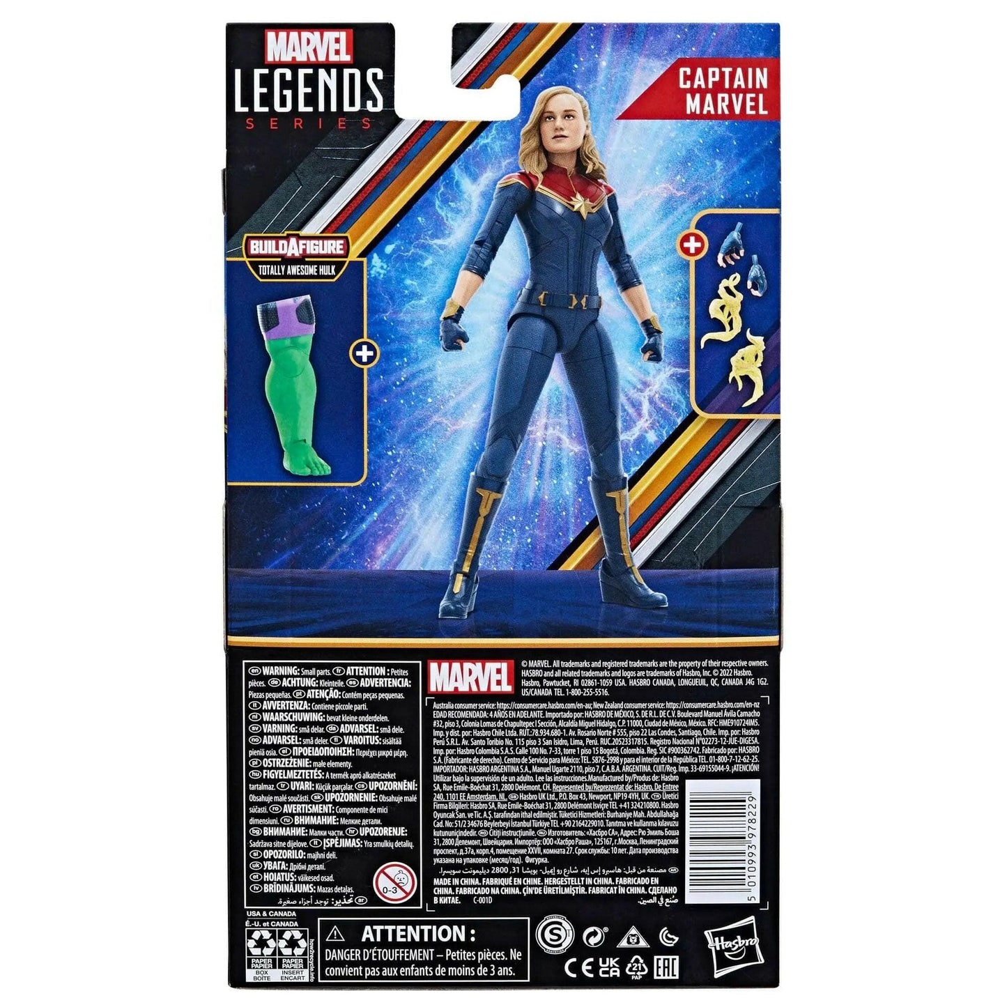 Marvel Legends The Marvels Actionfigur Captain Marvel (BAF: Totally Awesome Hulk) 15cm