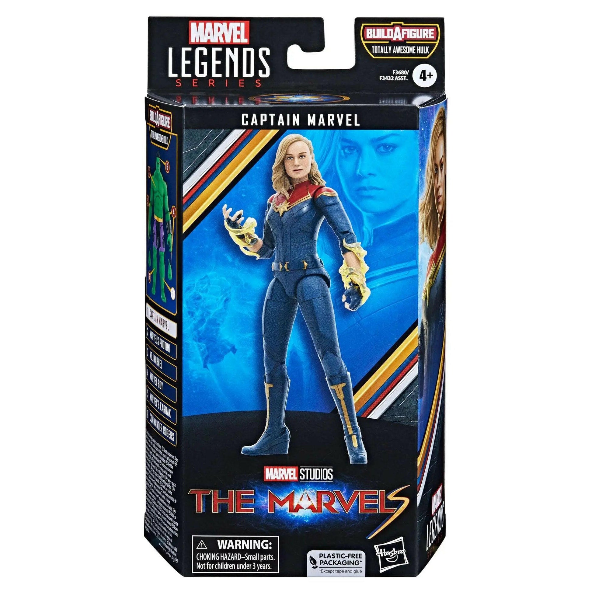 Marvel Legends The Marvels Actionfigur Captain Marvel (BAF: Totally Awesome Hulk) 15cm