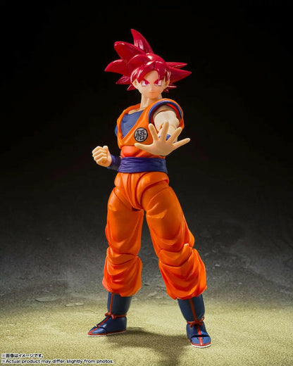 Pre-Order! S.H. Figuarts Dragon Ball Super Actionfigur Super Saiyan God Son Goku Saiyan God of Virture 14cm Tamashii Nations