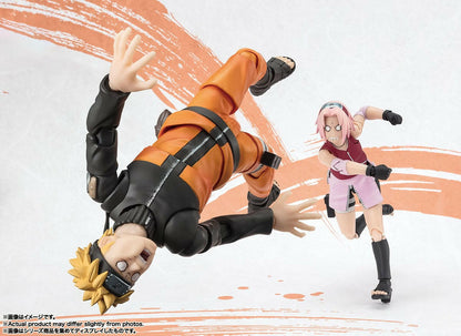 Pre-Order! S.H. Figuarts Naruto Shippuden Actionfigur Sakura Haruno Naruto OP99 Edition 14cm Tamashii Nations