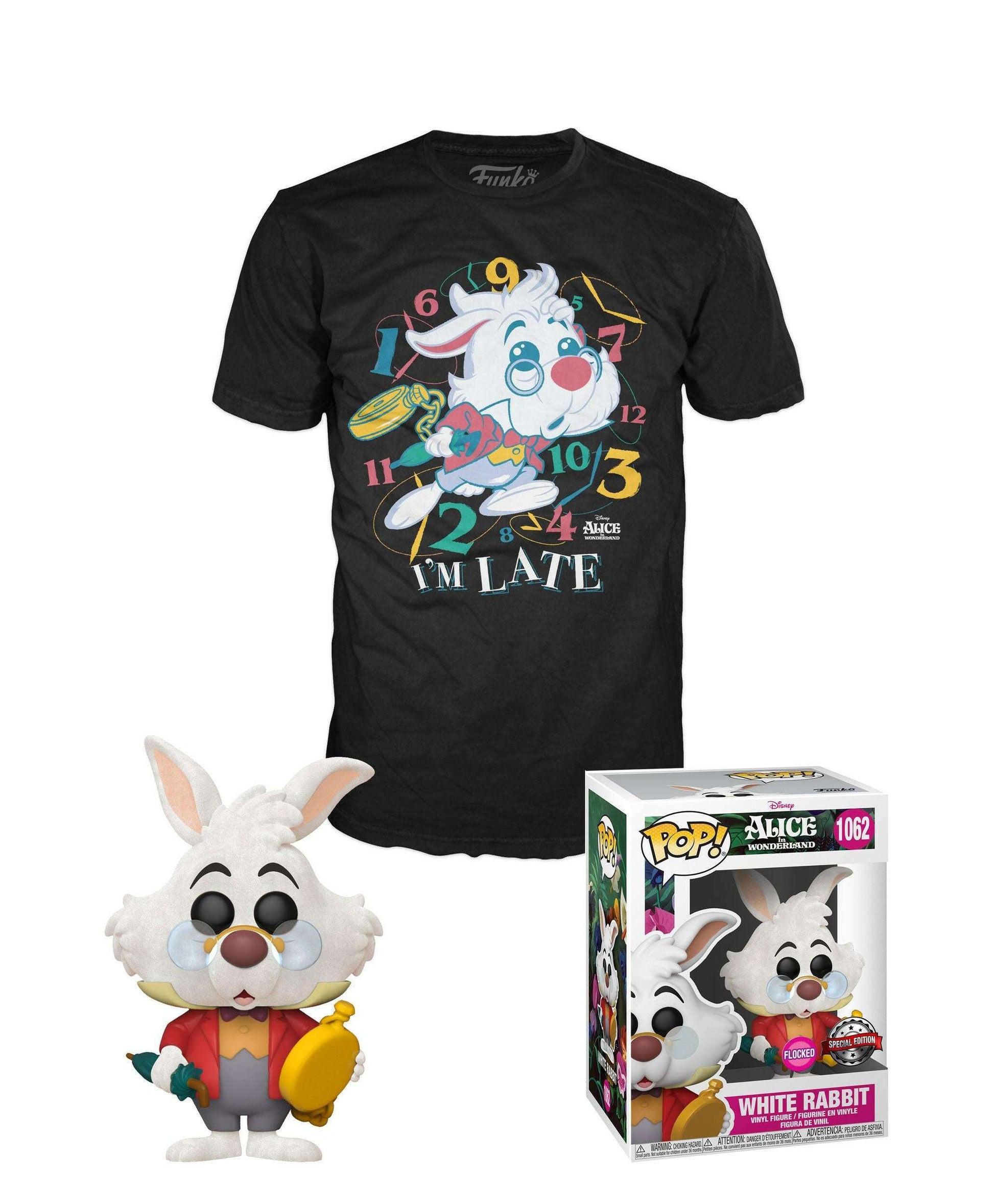 Funko Pop! & Tee Bundle Disney 1062 Alice im Wunderland White Rabbit "M" Funko
