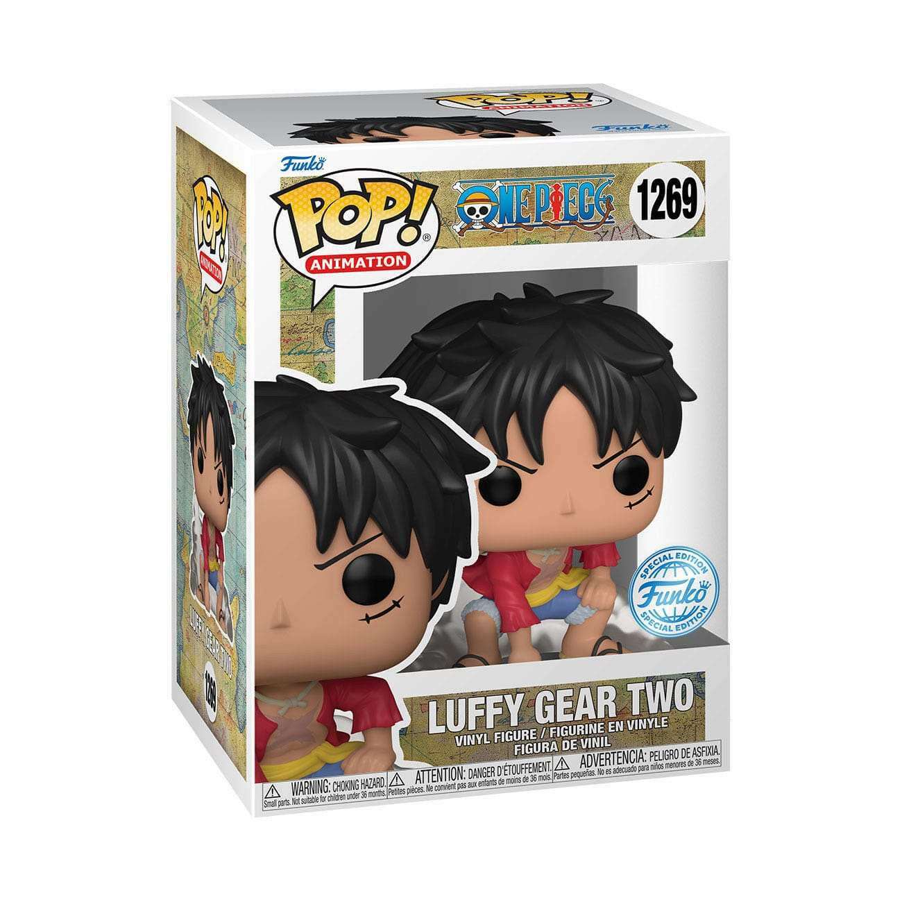 Funko Pop! Animation 1269 One Piece Luffy Gear Two Chase Bundle 9cm