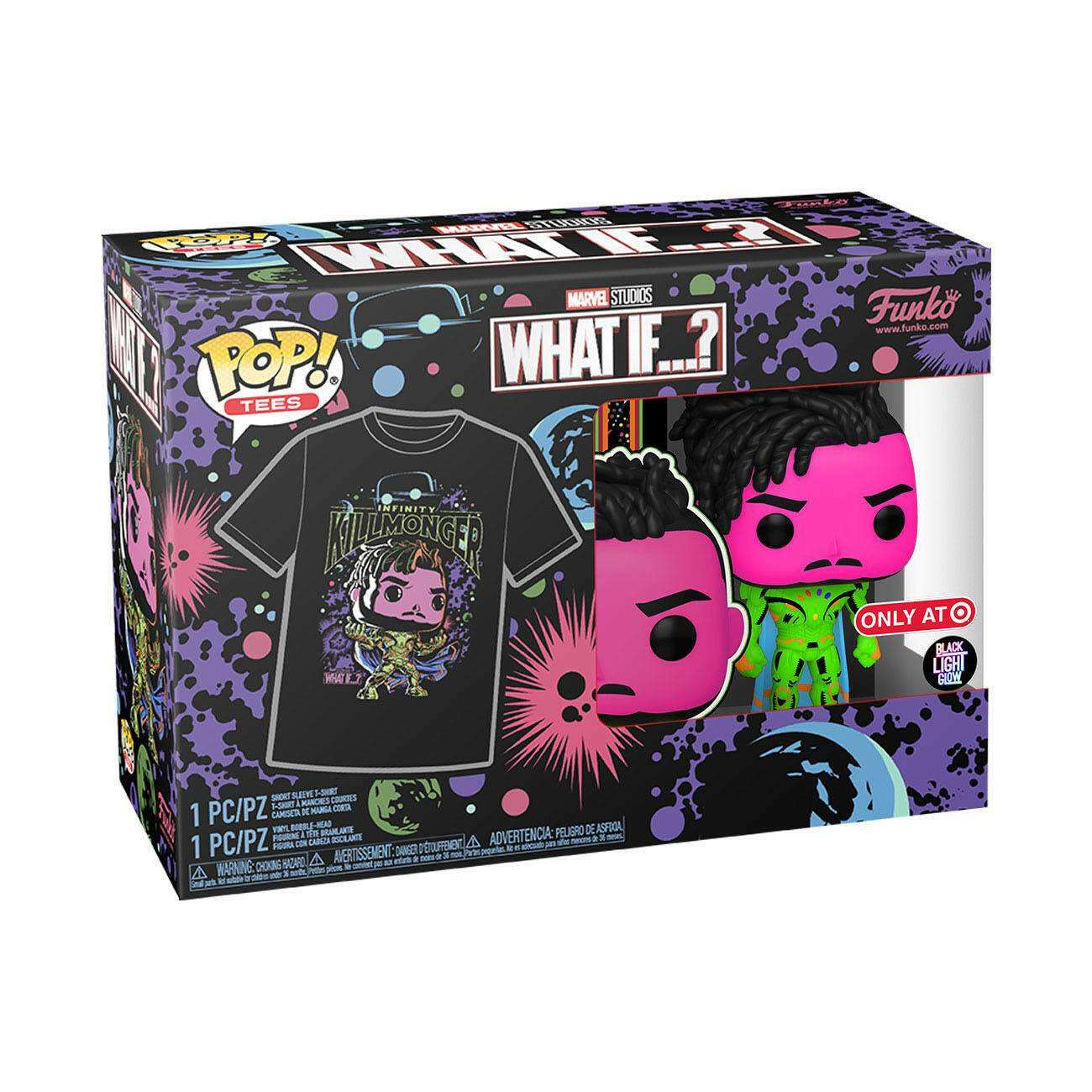 Funko Pop! & Tee Bundle Marvel What If…? Killmonger (Blacklight)  "XL" Funko