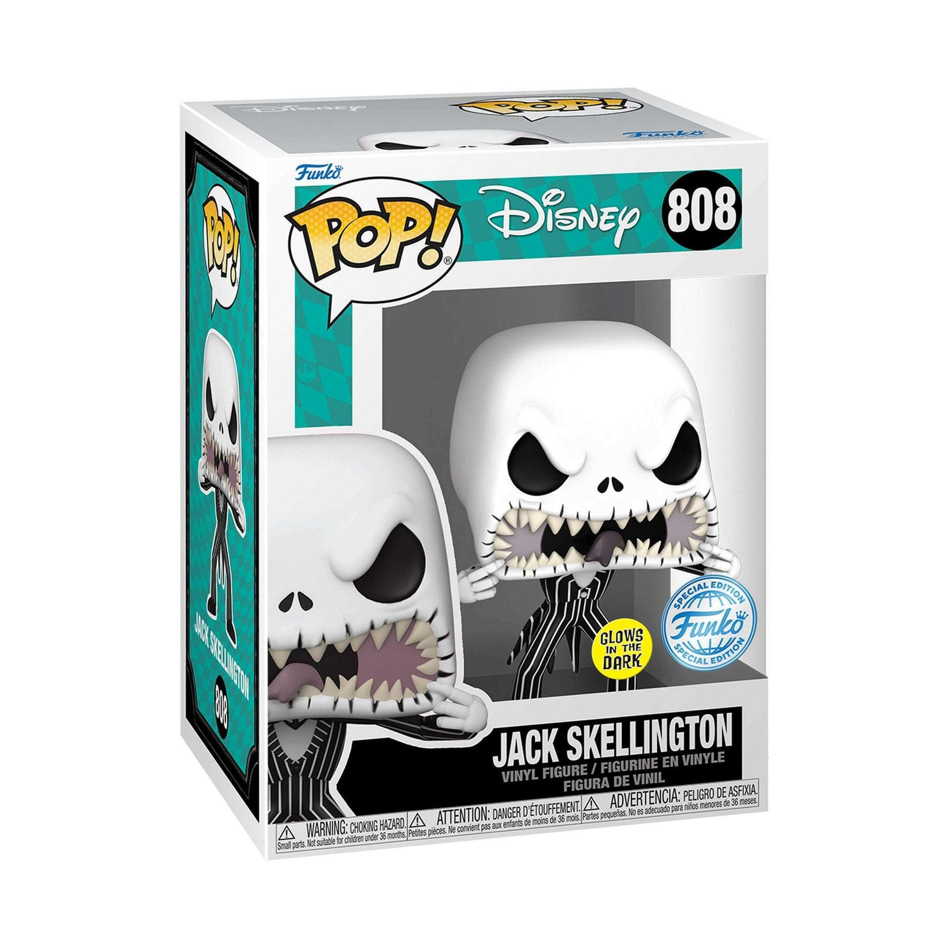 Funko Pop! & Tee Bundle Disney 808 Nightmare Before Christmas Jack Skellington Glow-in-the-Dark "L" Funko