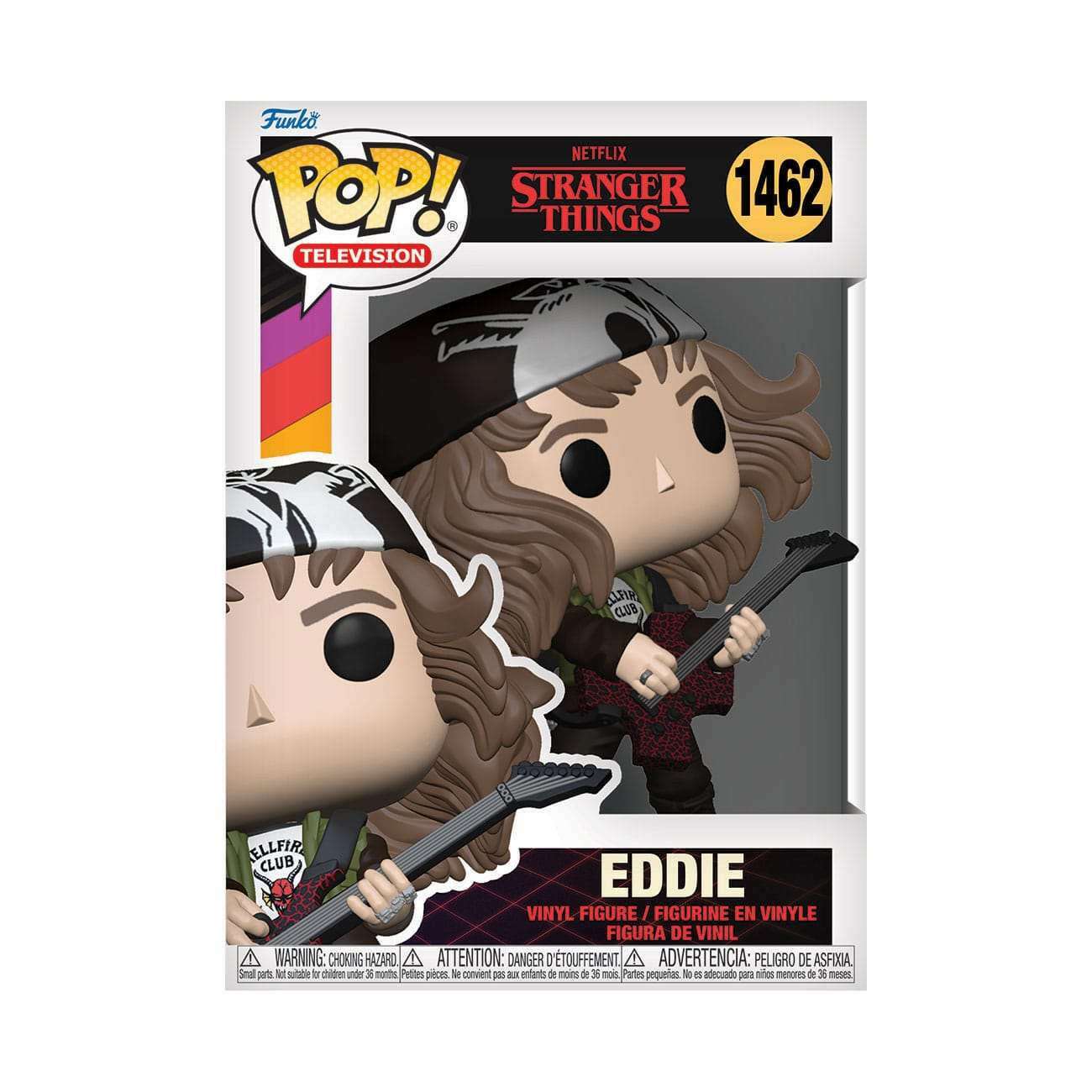 Funko Pop! TV 1462 Stranger Things Vinyl Figur Hunter Eddie with Guitar 9cm