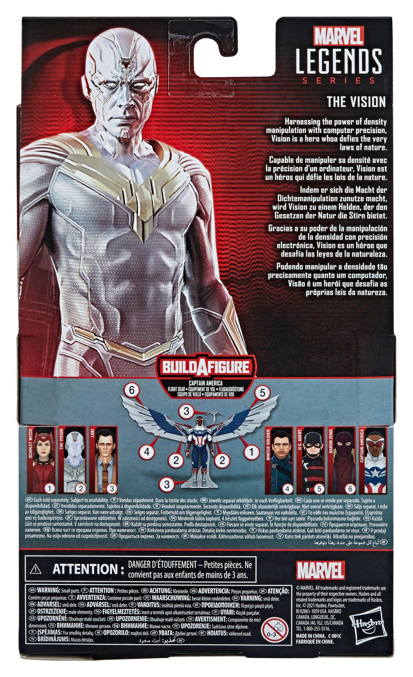 Marvel Legends WandaVision BAF: Captain America (Flight Gear) The Vision 15cm Hasbro