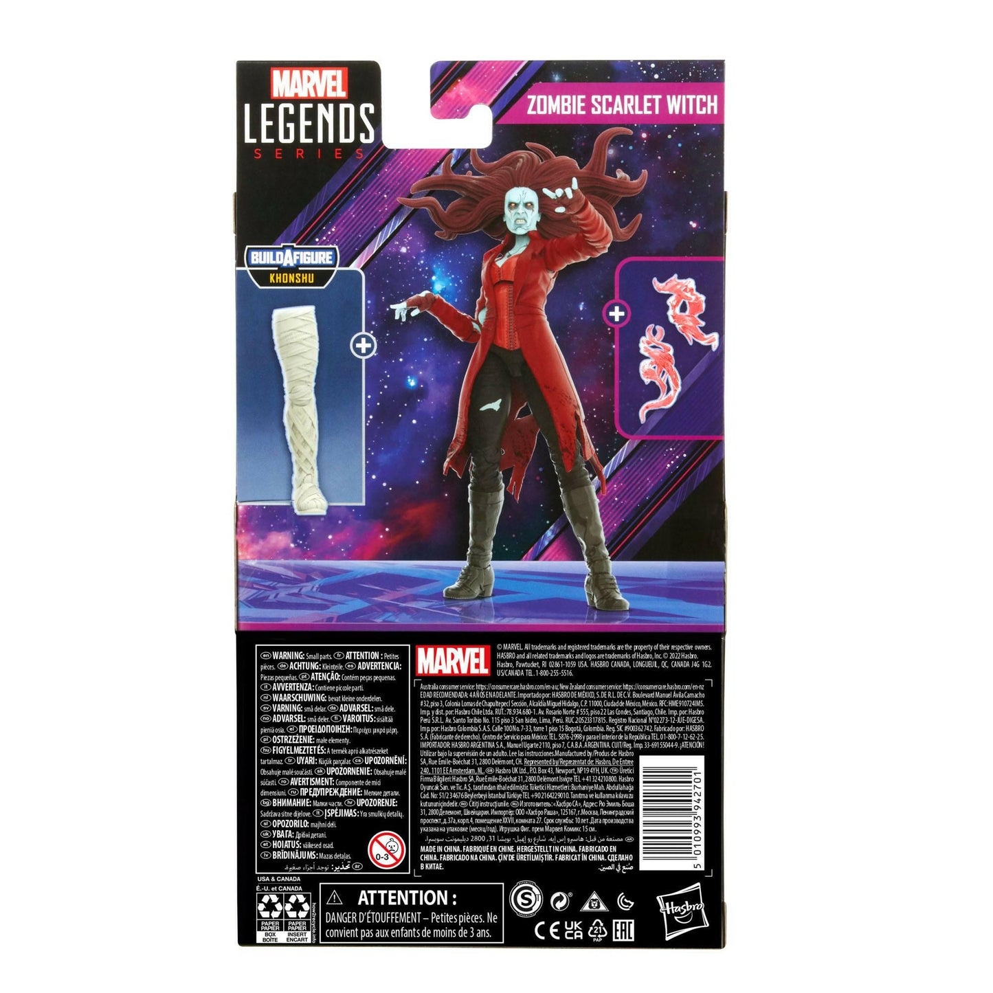 Marvel Legends Disney+ BAF: Khonshu What If...?: Zombie Scarlet Witch 15cm Hasbro