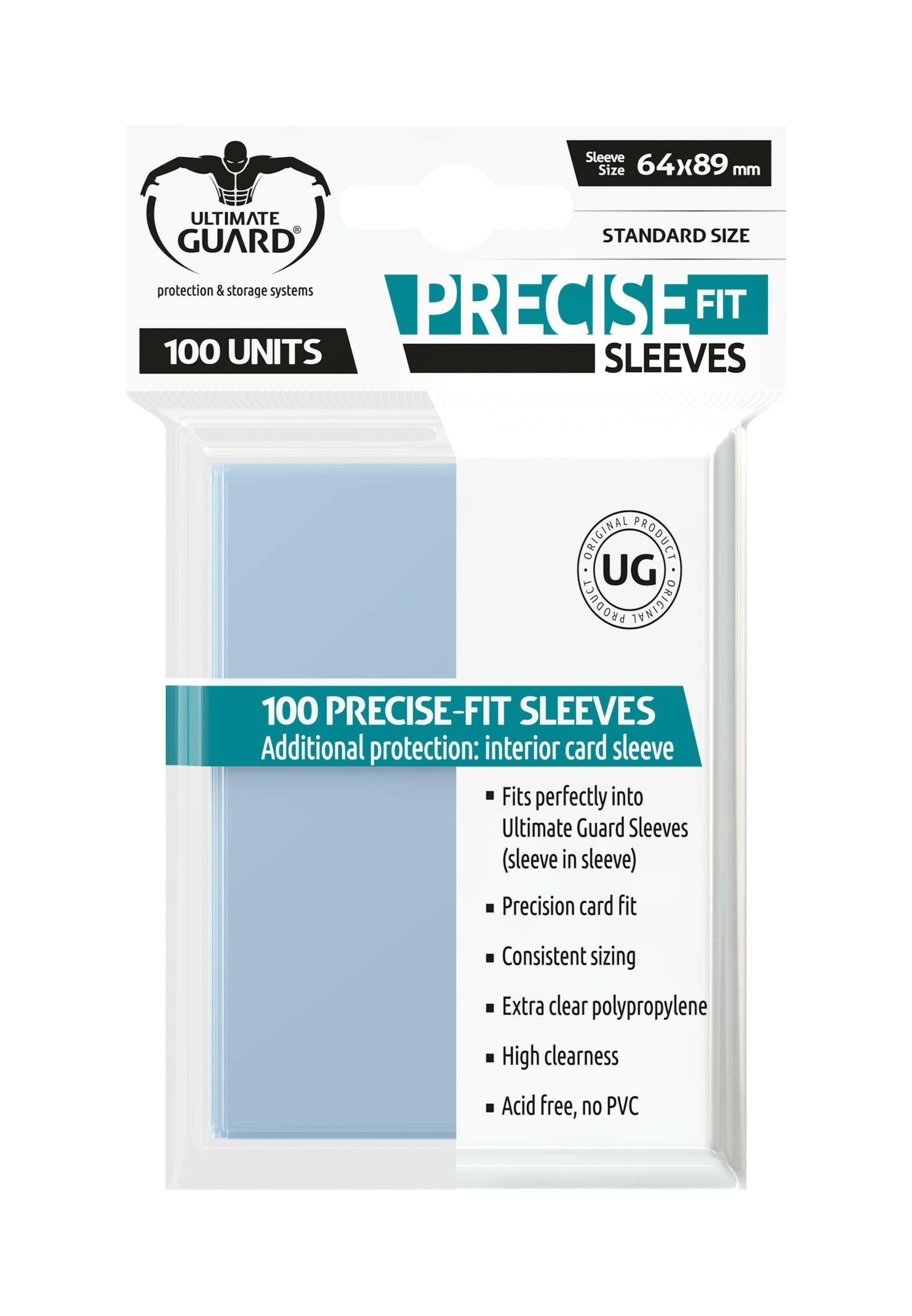 Ultimate Guard Precise-Fit Sleeves Standardgröße Transparent (100) Ultimate Guard