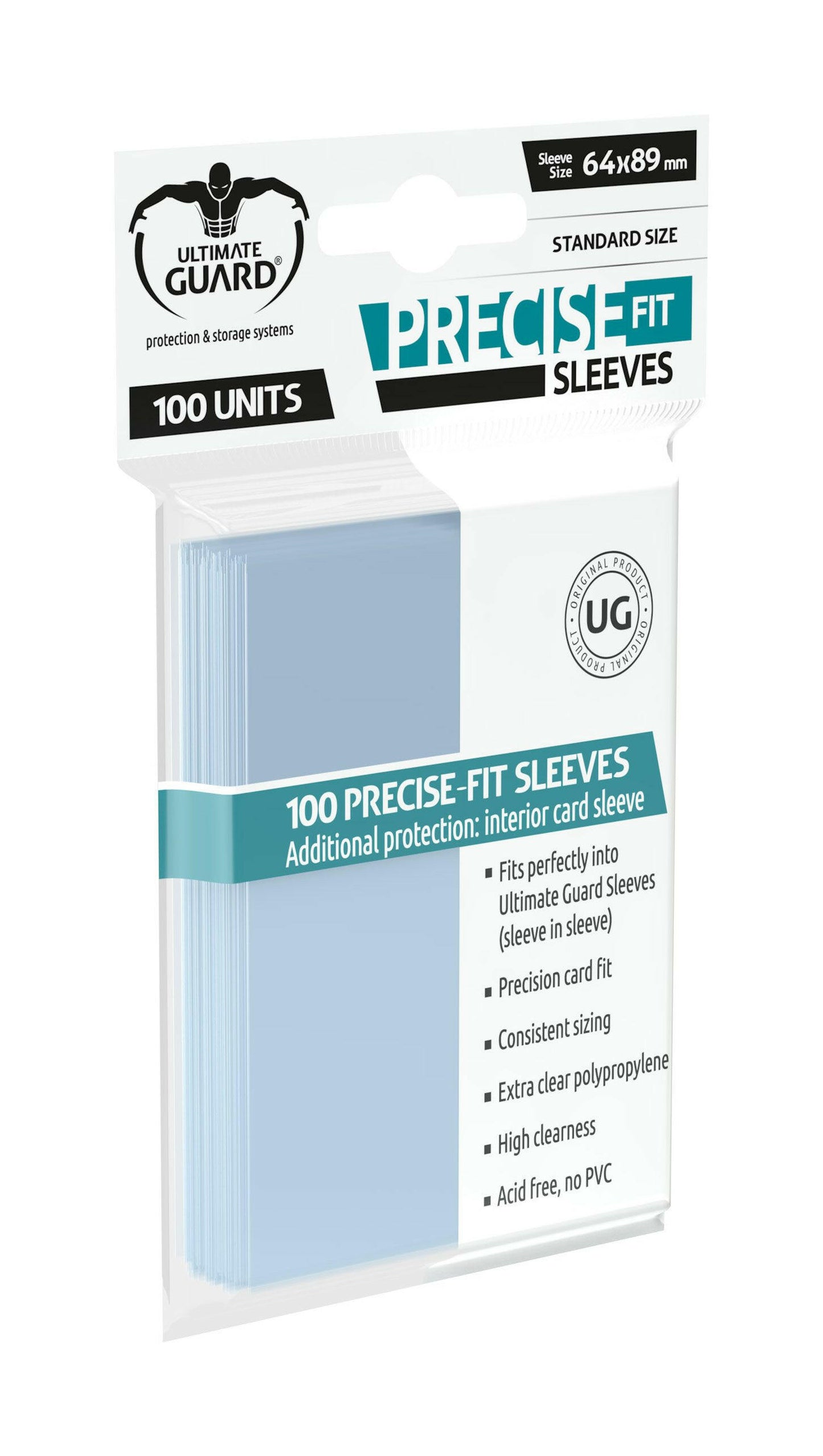 Ultimate Guard Precise-Fit Sleeves Standardgröße Transparent (100) Ultimate Guard