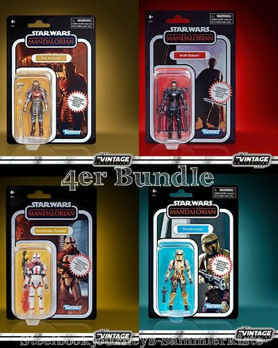 Star Wars Vintage Collection The Mandalorian Carbonized Wave 2 4er Set 10cm Hasbro