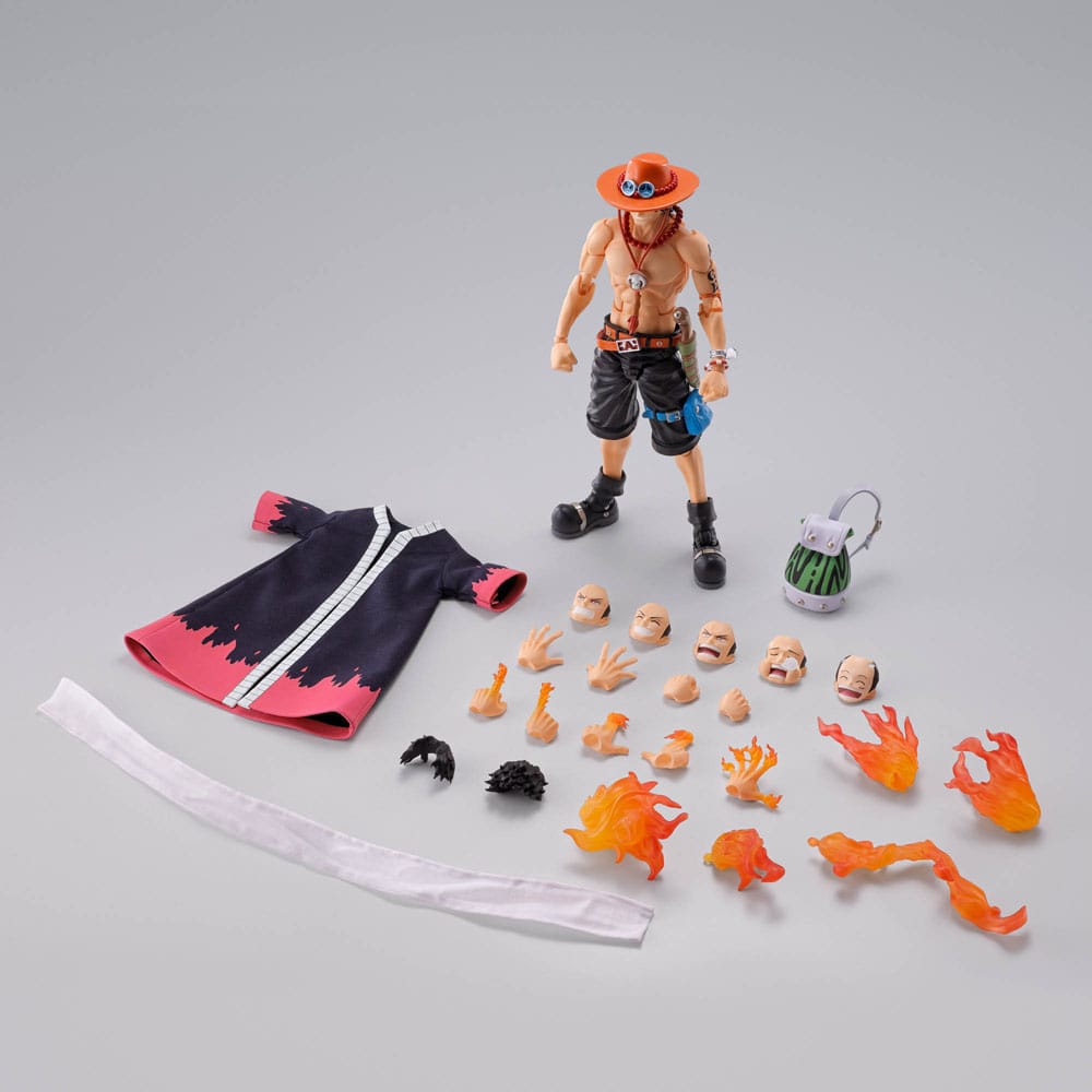 Pre-Order! S.H. Figuarts One Piece Actionfigur Portgas D Ace Fire Fist 15cm