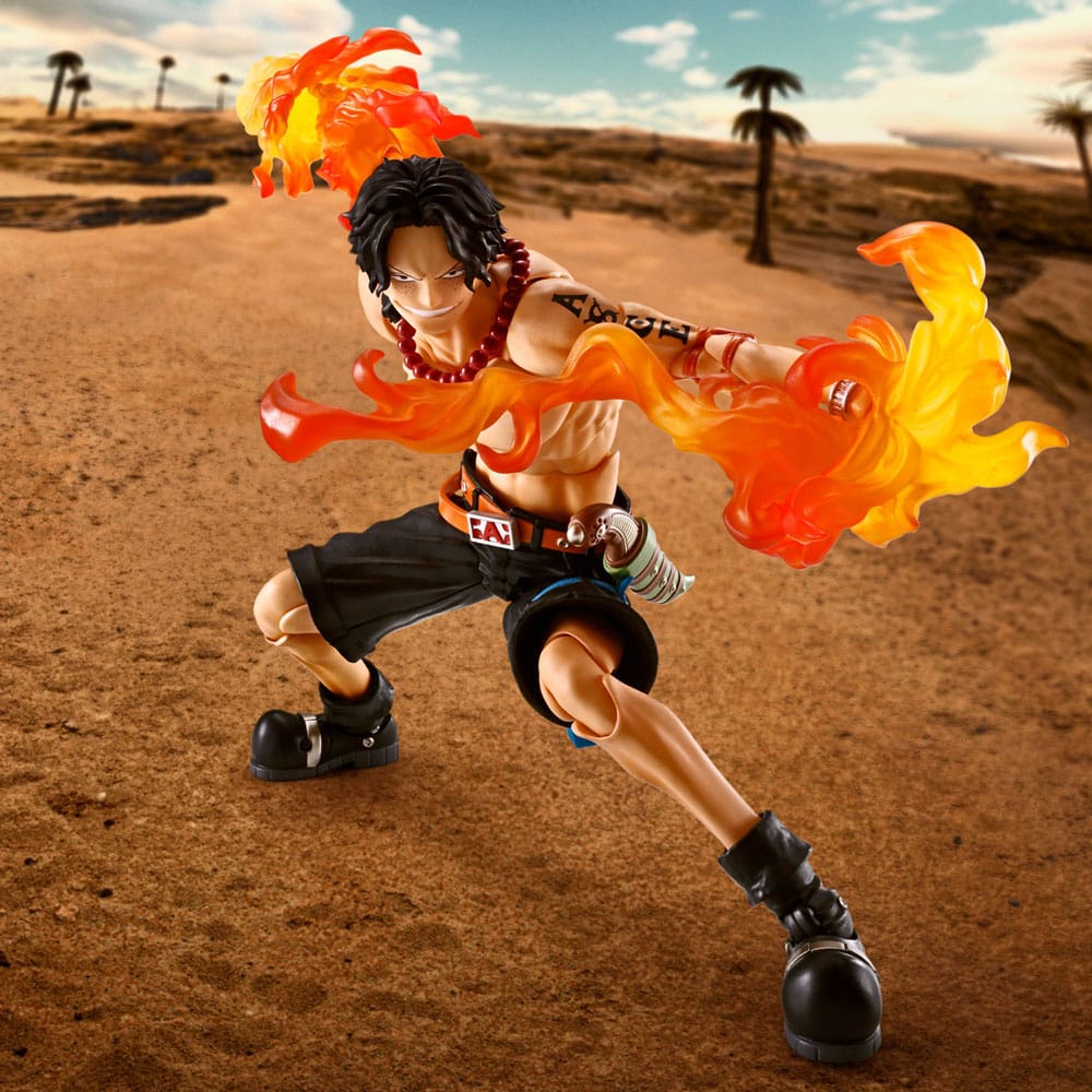 Pre-Order! S.H. Figuarts One Piece Actionfigur Portgas D Ace Fire Fist 15cm