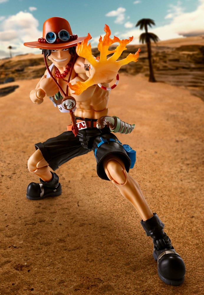 Pre-Order! S.H. Figuarts One Piece Actionfigur Portgas D Ace Fire Fist 15cm