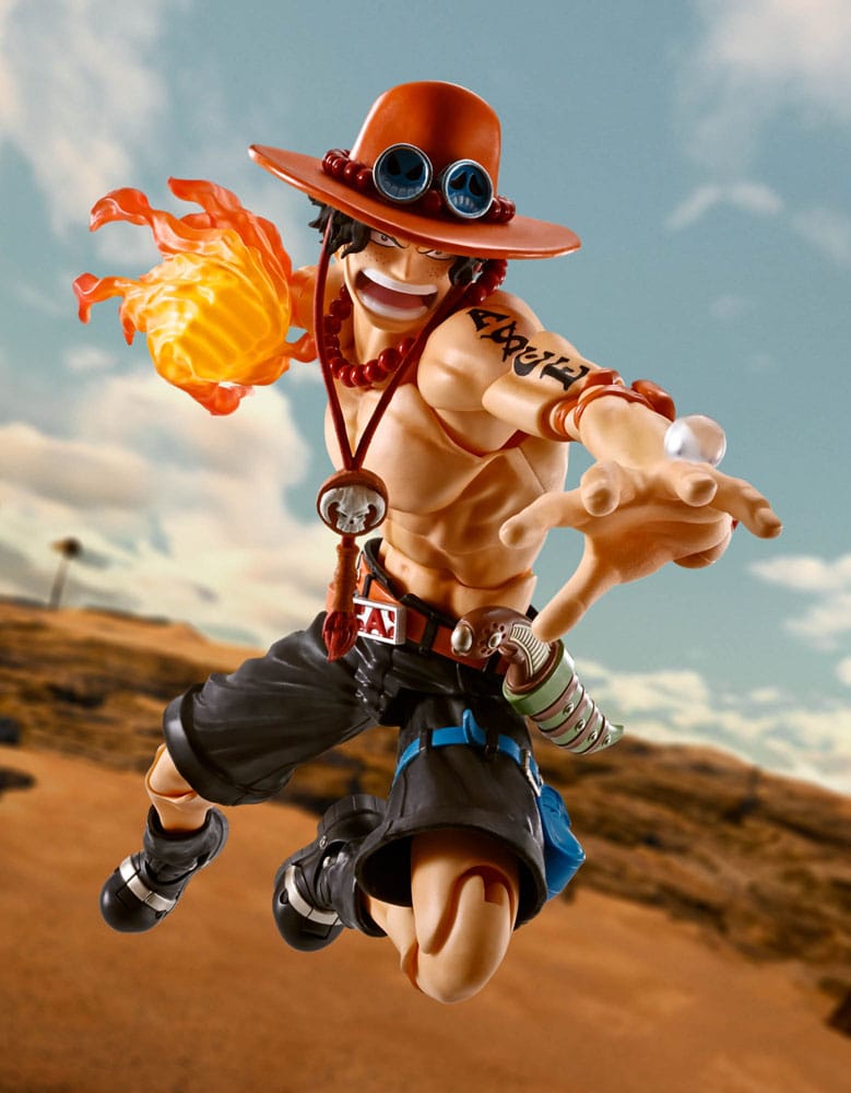 Pre-Order! S.H. Figuarts One Piece Actionfigur Portgas D Ace Fire Fist 15cm