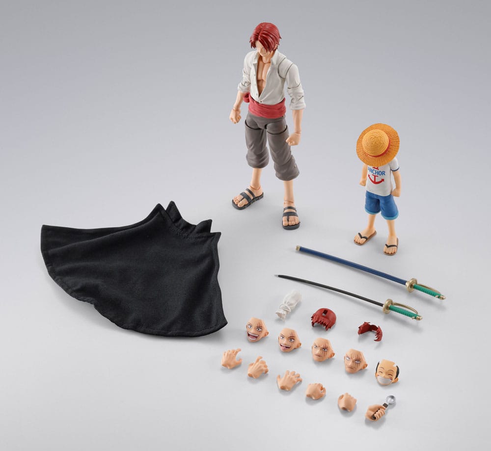 Pre-Order! S.H. Figuarts One Piece Actionfiguren 2er-Pack Shanks & Monkey D. Luffy Childhood Ver.