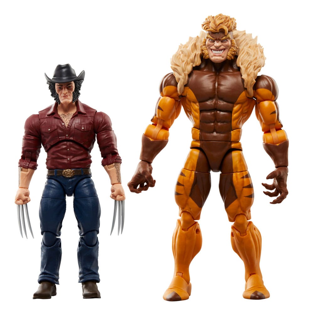 Marvel Legends Wolverine 50th Anniversary Actionfiguren 2er-Pack Marvel's Logan & Sabretooth 15cm