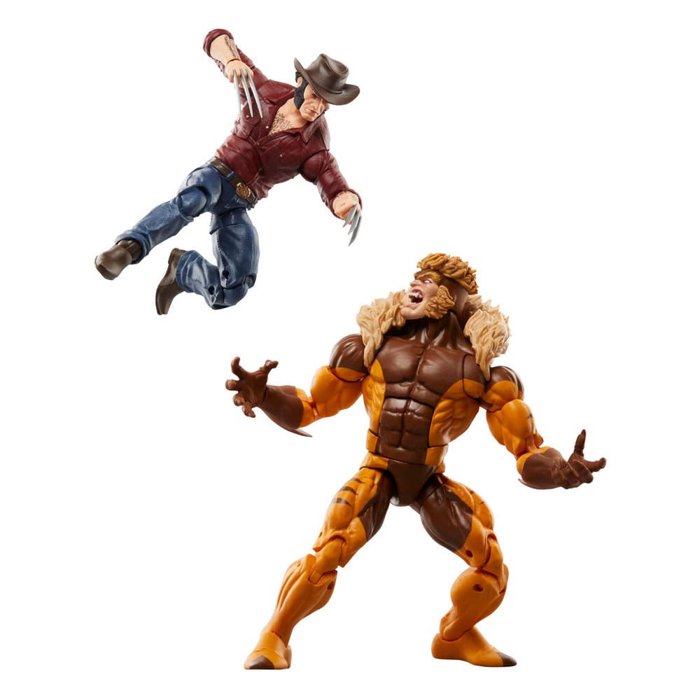 Marvel Legends Wolverine 50th Anniversary Actionfiguren 2er-Pack Marvel's Logan & Sabretooth 15cm