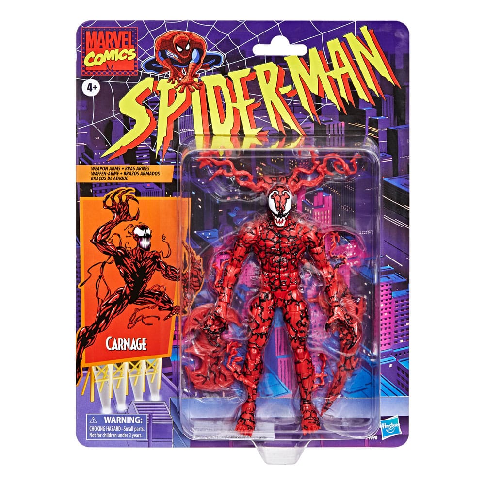 Pre-Order! Marvel Legends Spider-Man Retro Actionfigur Carnage 15cm