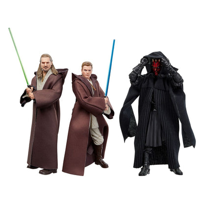 Pre-Order! Star Wars Black Series Episode I Actionfiguren 3er-Pack Qui-Gon Jinn, Darth Maul, Obi-Wan Kenobi 15cm