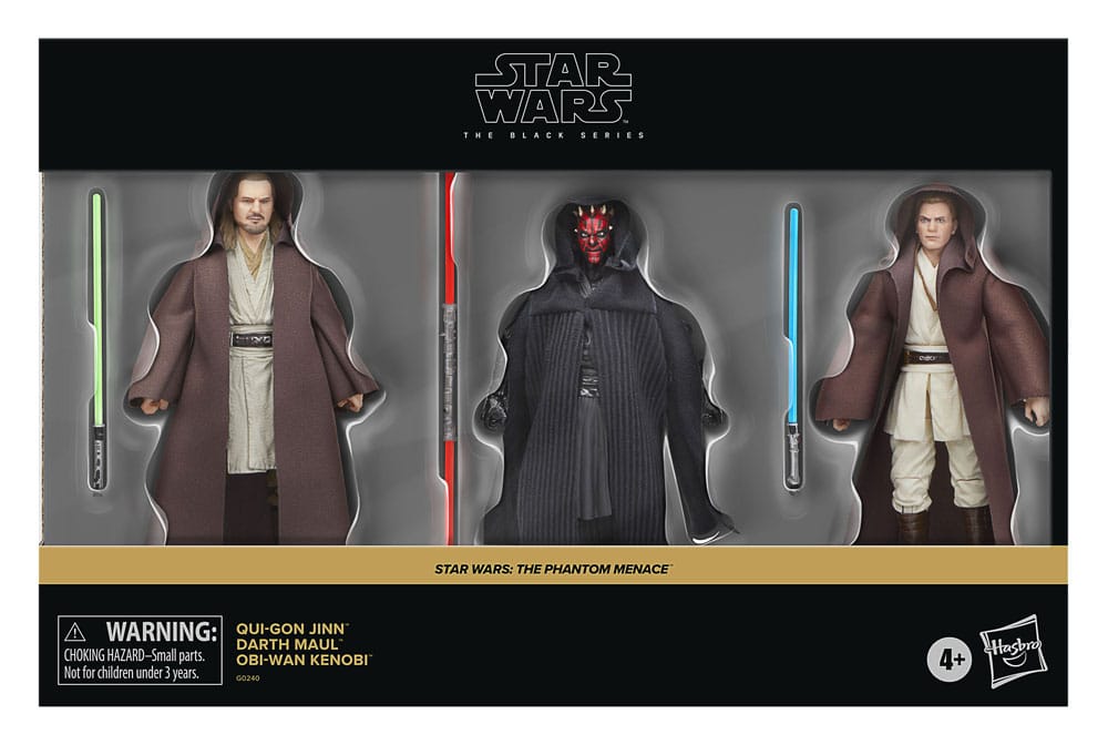 Pre-Order! Star Wars Black Series Episode I Actionfiguren 3er-Pack Qui-Gon Jinn, Darth Maul, Obi-Wan Kenobi 15cm