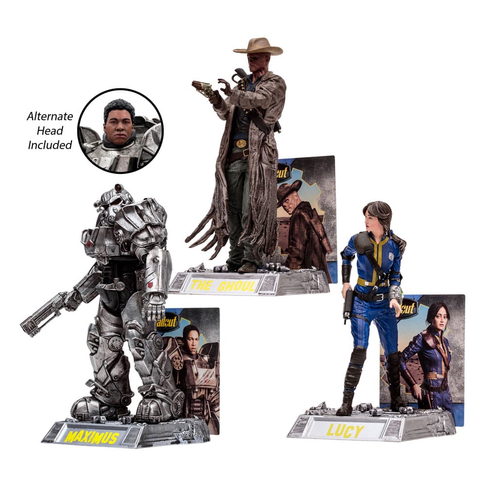 McFarlane Movie Maniacs Fallout 3er-Pack Lucy & Maximus & The Ghoul (GITD) (Gold Label) 15cm