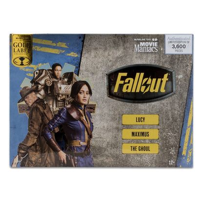 McFarlane Movie Maniacs Fallout 3er-Pack Lucy & Maximus & The Ghoul (GITD) (Gold Label) 15cm