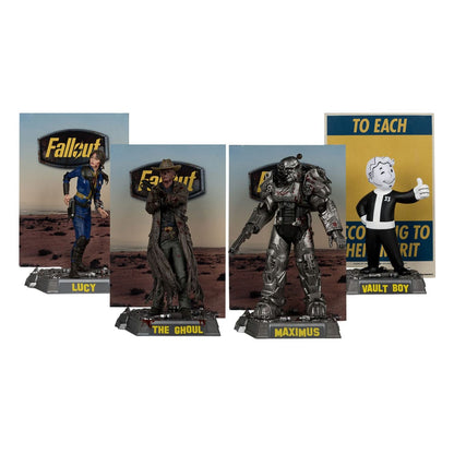 McFarlane Movie Maniacs Fallout 4er-Pack Lucy, Maximus, The Ghoul & Vault Boy 15cm