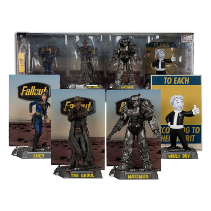 McFarlane Movie Maniacs Fallout 4er-Pack Lucy, Maximus, The Ghoul & Vault Boy 15cm