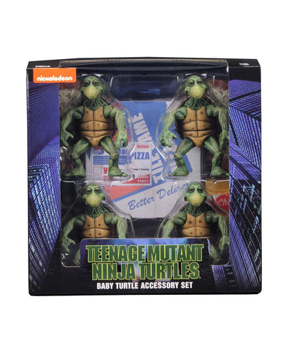 NECA TMNT Teenage Mutant Ninja Turtles Actionfiguren 4er-Pack 1/4 Baby Turtles 10cm