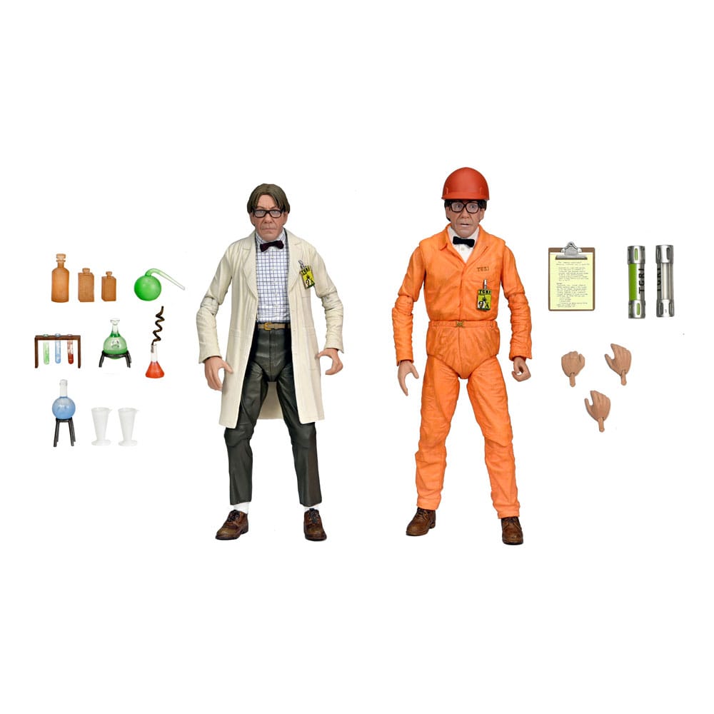 NECA Turtles II Secret of the Ooze Actionfiguren 2-Pack Lab Coat Professor Perry and Hazmat Suit Professor Perry 18cm