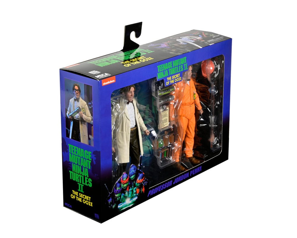 NECA Turtles II Secret of the Ooze Actionfiguren 2-Pack Lab Coat Professor Perry and Hazmat Suit Professor Perry 18cm