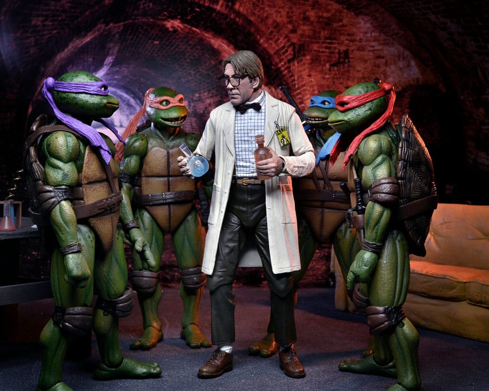 NECA Turtles II Secret of the Ooze Actionfiguren 2-Pack Lab Coat Professor Perry and Hazmat Suit Professor Perry 18cm