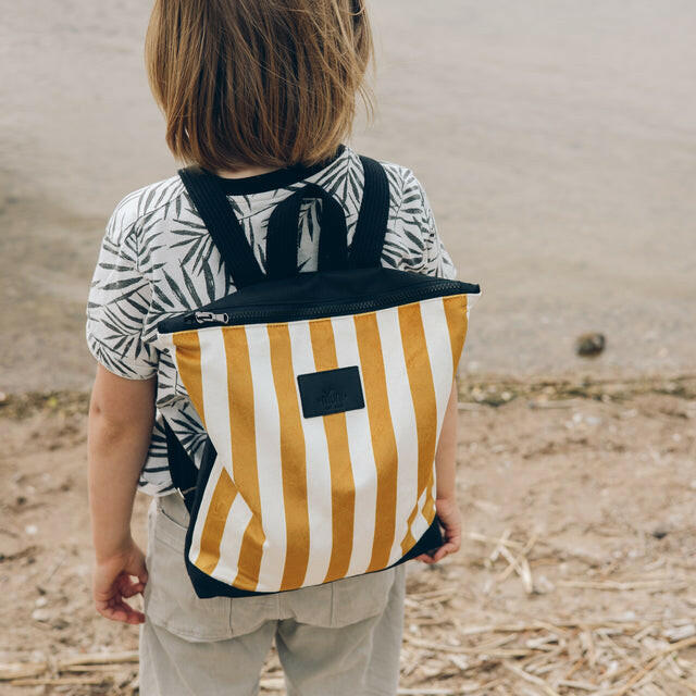 Muni Kids backpack Striped yellow and white Kinderrucksack Muni