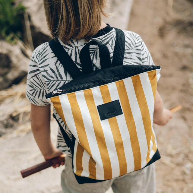 Muni Kids backpack Striped yellow and white Kinderrucksack Muni