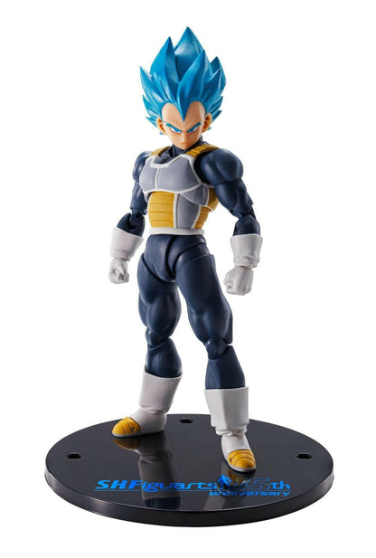 Pre-Order! Dragon Ball Super S.H. Figuarts Actionfigur Vegeta Super Saiyan Blue (15th Anniversary Version) 14cm - Toy-Storage