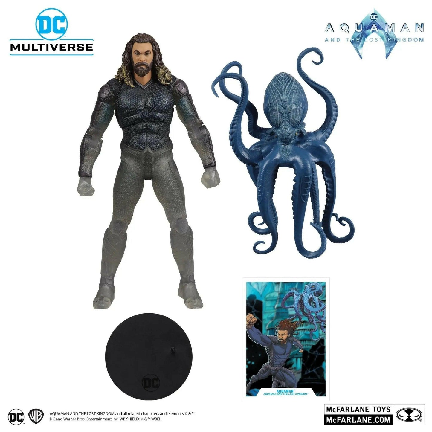 Pre-Order! McFarlane DC Multiverse Aquaman and the Lost Kingdom Actionfigur Aquaman (Stealth Suit with Topo) (Gold Label) 18cm - Toy-Storage