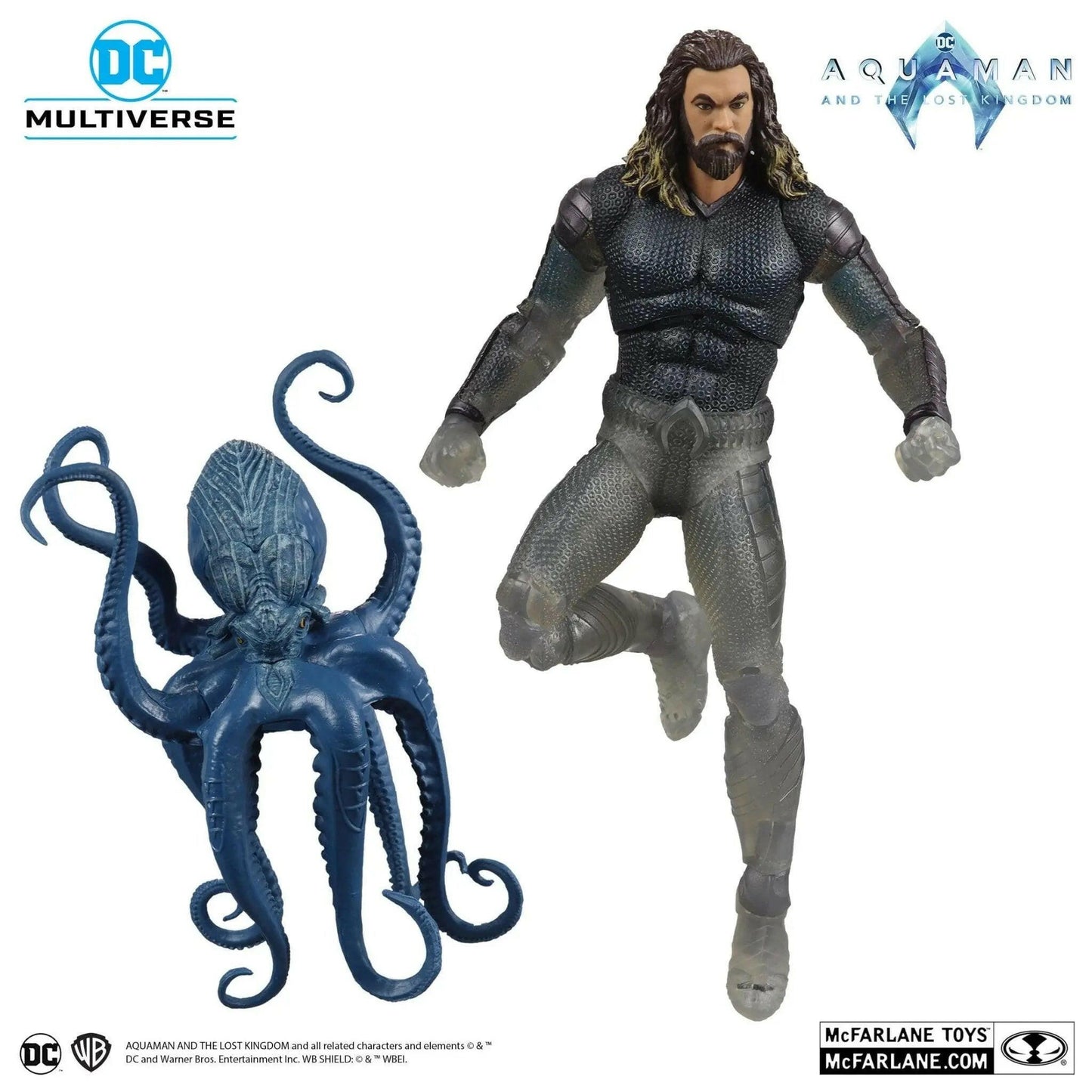 Pre-Order! McFarlane DC Multiverse Aquaman and the Lost Kingdom Actionfigur Aquaman (Stealth Suit with Topo) (Gold Label) 18cm - Toy-Storage