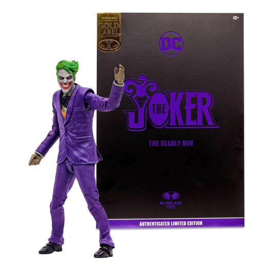 Pre-Order! McFarlane DC Multiverse Batman & The Joker: The Deadly Duo Actionfigur The Joker (Gold Label) 18cm - Toy-Storage