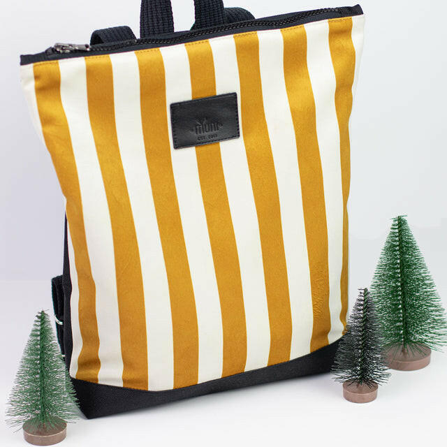 Muni Kids backpack Striped yellow and white Kinderrucksack Muni