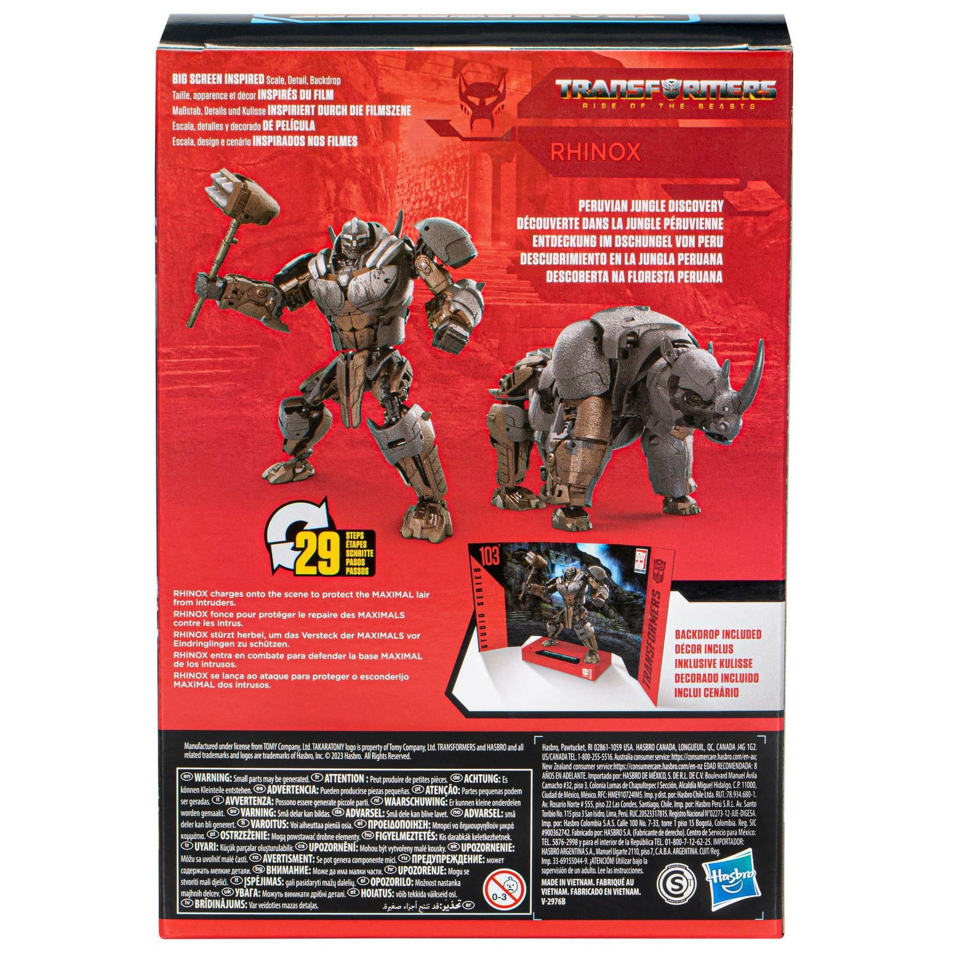 Transformers: Rise of the Beasts Studio Series Voyager Class Actionfigur 103 Rhinox 16cm - Toy-Storage